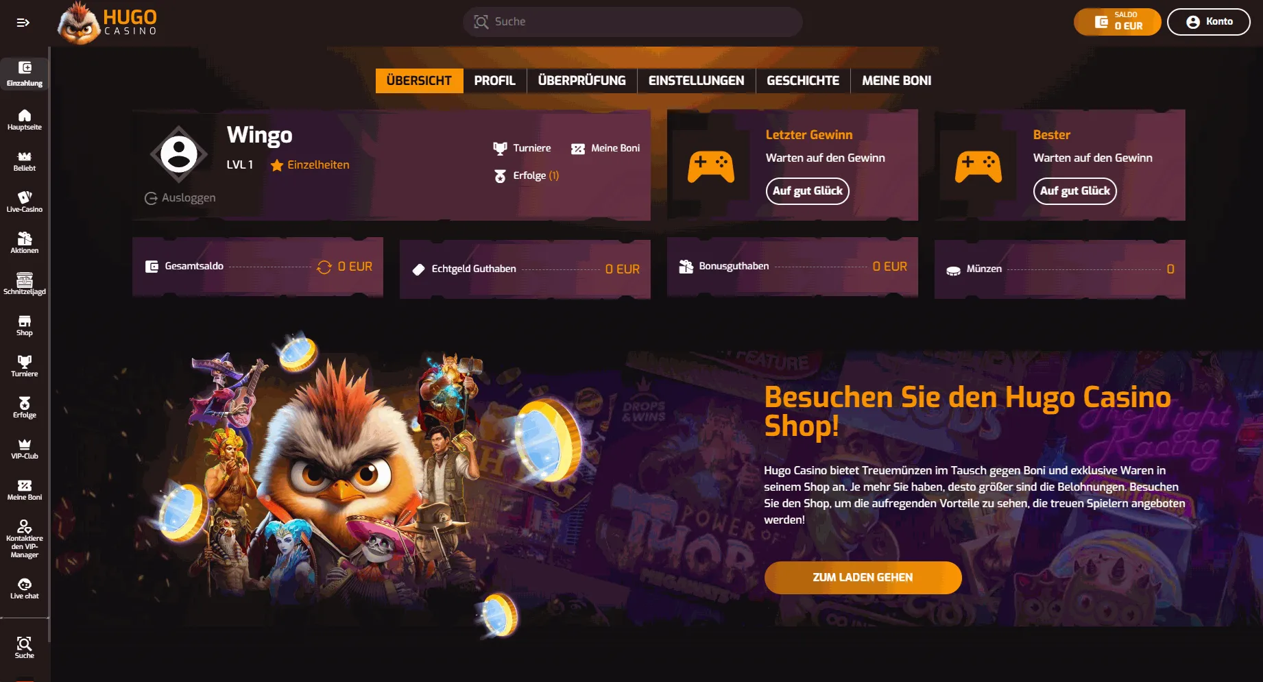 Hugo casino angebote startseite des Hugo online casinos